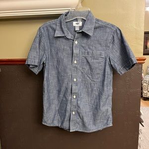 Old Navy Boys’ Denim Dress Shirt, Size 10-12, EUC